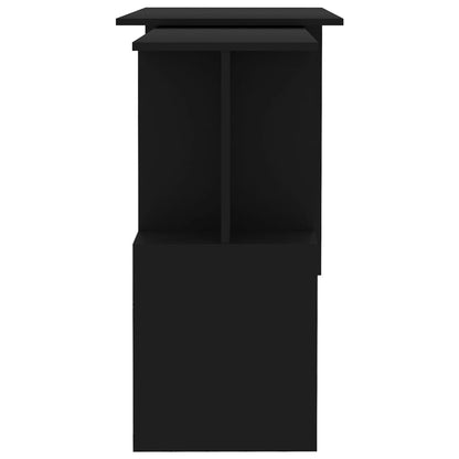 vidaXL Bureau d'angle Noir 200x50x76 cm Aggloméré