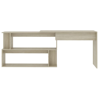 vidaXL Bureau d'angle Chêne sonoma 200x50x76 cm Aggloméré