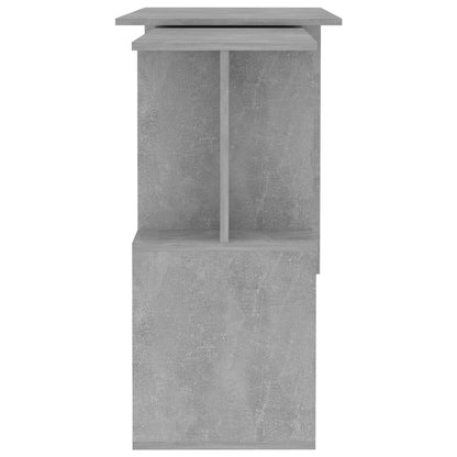 vidaXL Bureau d'angle Gris béton 200x50x76 cm Aggloméré