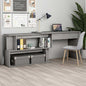 vidaXL Bureau d'angle Gris béton 200x50x76 cm Aggloméré