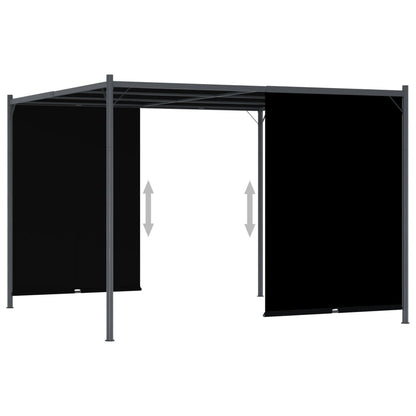 vidaXL Pergola de jardin avec toit rétractable 3x3 m Anthracite
