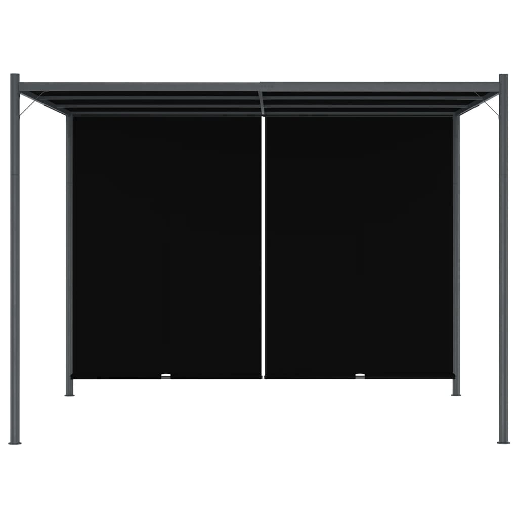 vidaXL Pergola de jardin avec toit rétractable 3x3 m Anthracite