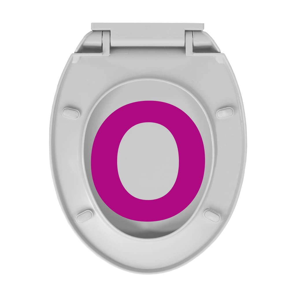 vidaXL Siège de toilette à fermeture en douceur Gris clair Ovale