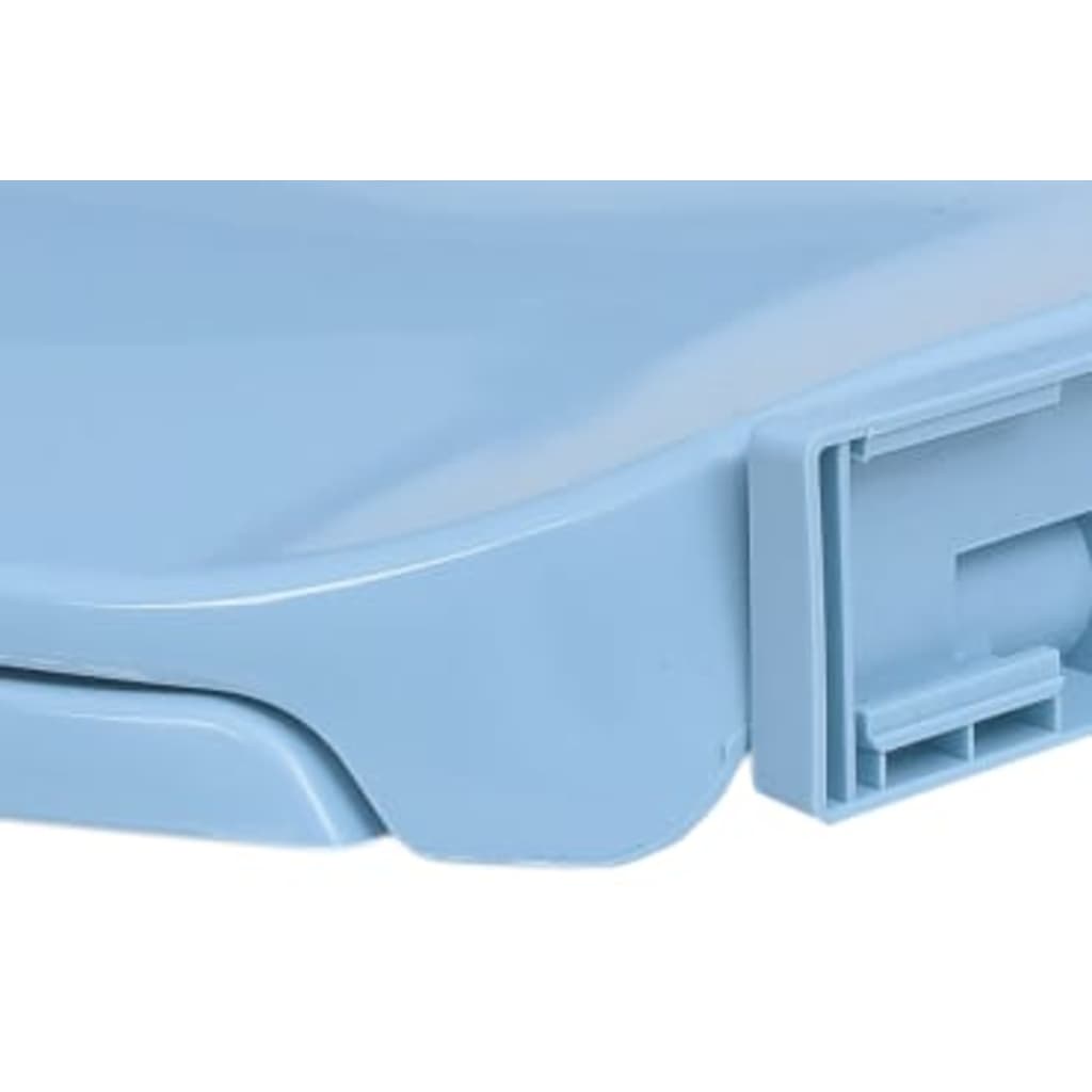 vidaXL Siège de toilette à fermeture en douceur Bleu Ovale