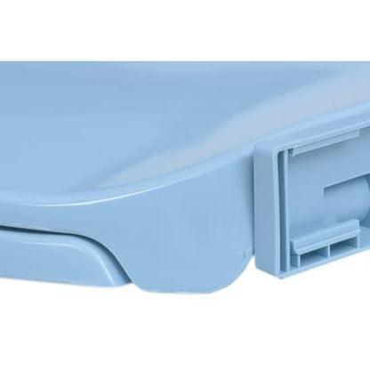 vidaXL Siège de toilette à fermeture en douceur Bleu Ovale