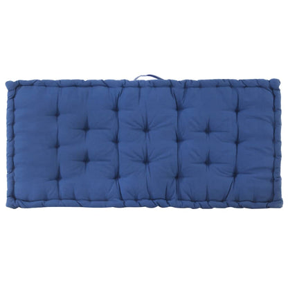 vidaXL Coussin de plancher de palette Coton 120x80x10 cm Bleu clair