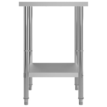vidaXL Table de travail de cuisine 60x60x85 cm Acier inoxydable