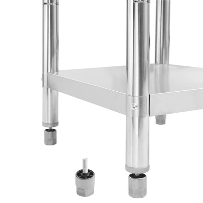 vidaXL Table de travail de cuisine 60x60x85 cm Acier inoxydable