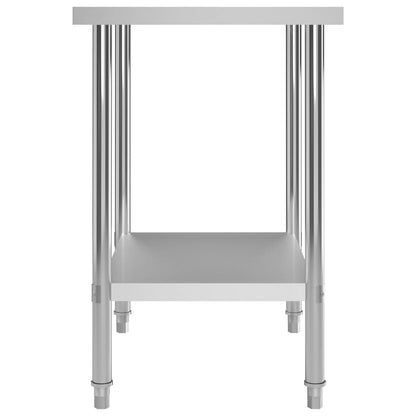 vidaXL Table de travail de cuisine 80x60x85 cm Acier inoxydable