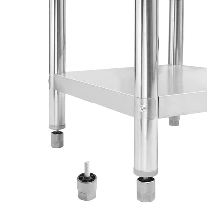 vidaXL Table de travail de cuisine 80x60x85 cm Acier inoxydable