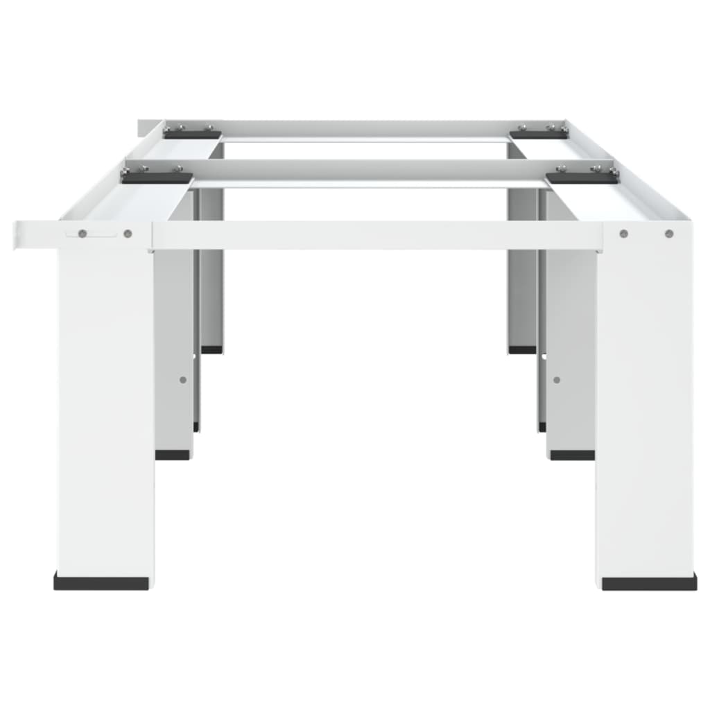vidaXL Socle double pour lave-linge et sèche-linge Blanc