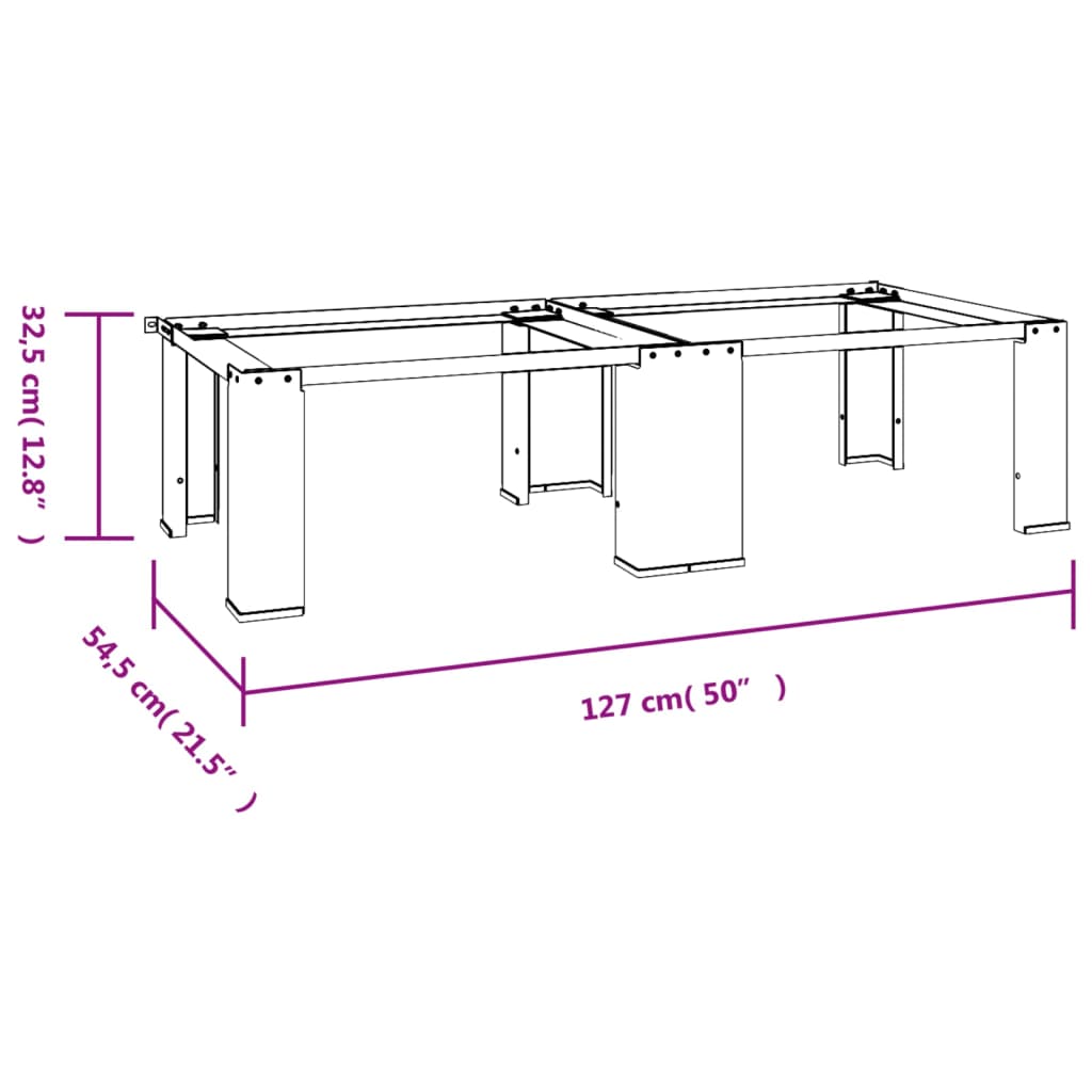 vidaXL Socle double pour lave-linge et sèche-linge Blanc
