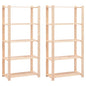 vidaXL Étagères de stockage 5 niveaux 2 pcs 80x38x170 cm Pin 250 kg