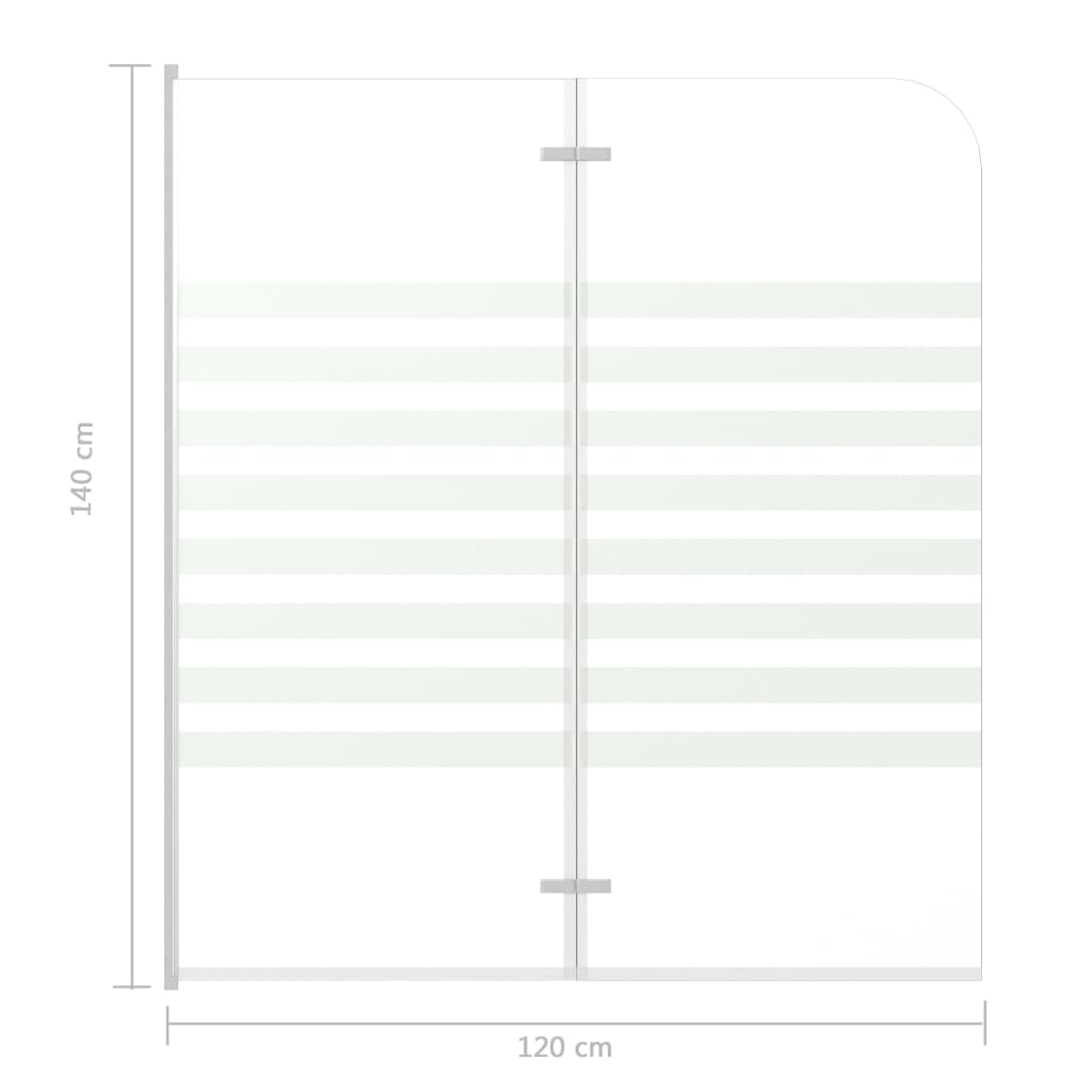 vidaXL Enclos de bain 120x140 cm Verre trempé Rayures