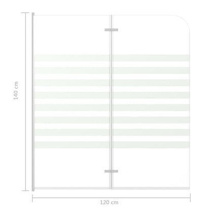 vidaXL Enclos de bain 120x140 cm Verre trempé Rayures