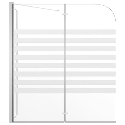 vidaXL Enclos de bain 120x68x130 cm verre trempé rayures