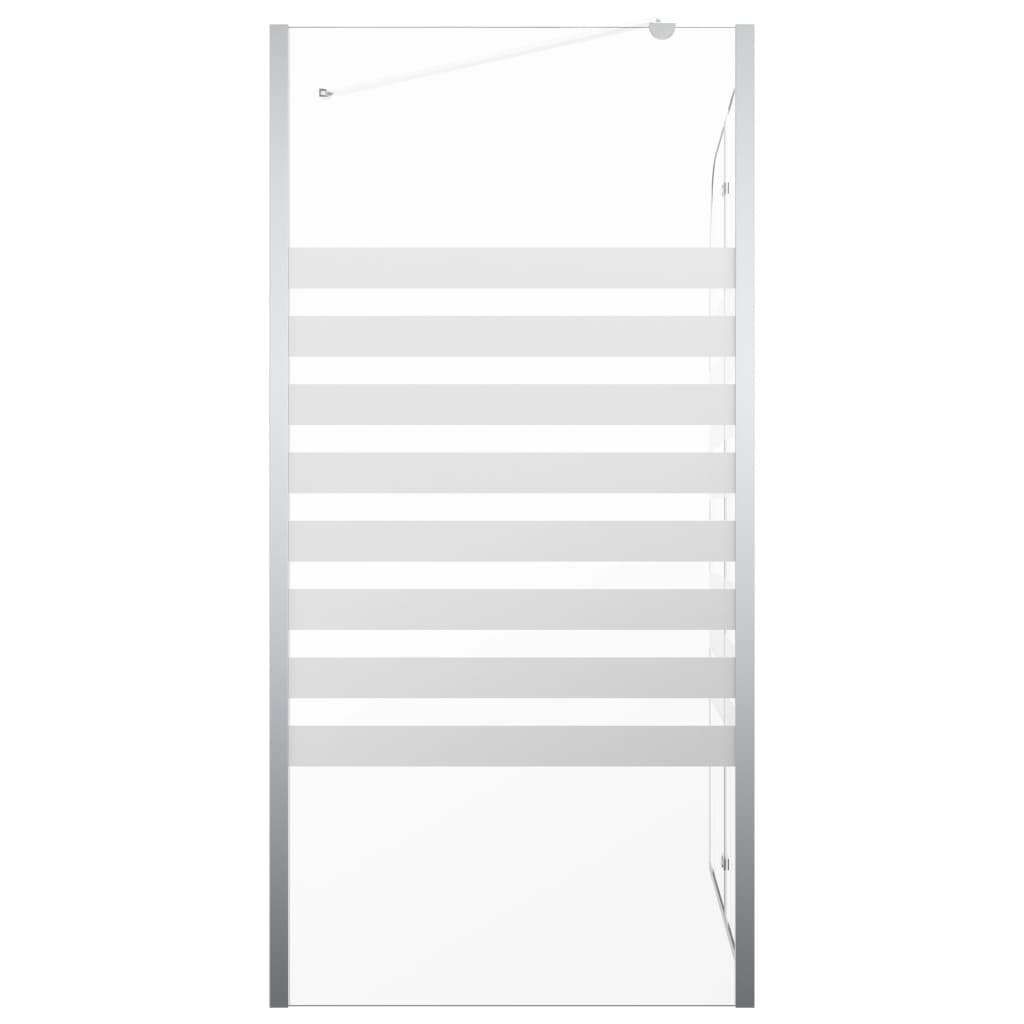 vidaXL Enclos de bain 120x68x130 cm verre trempé rayures