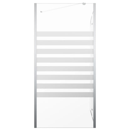 vidaXL Enclos de bain 120x68x130 cm verre trempé rayures