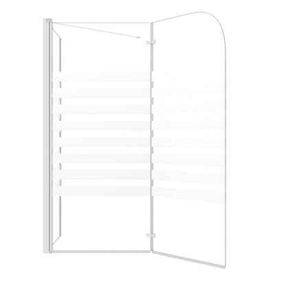 vidaXL Enclos de bain 120x68x130 cm verre trempé rayures