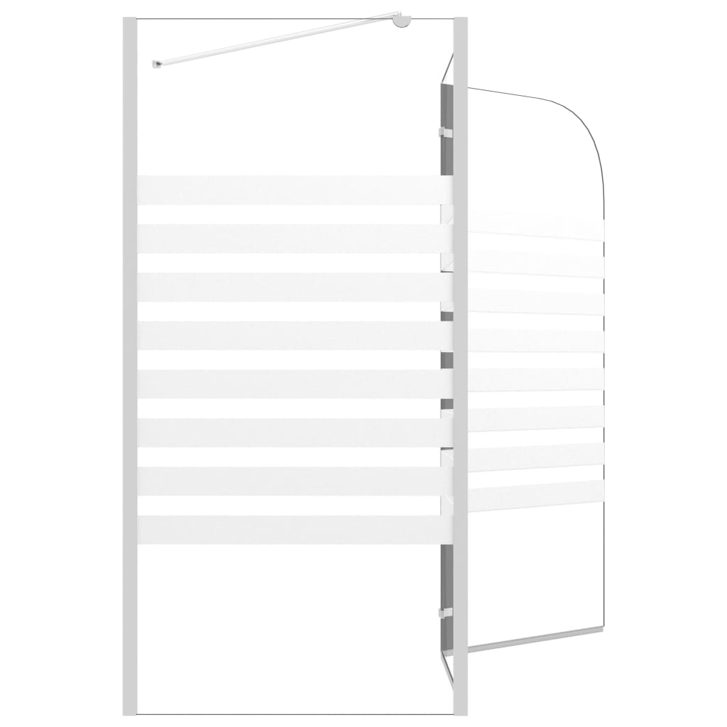 vidaXL Enclos de bain 120x68x130 cm verre trempé rayures