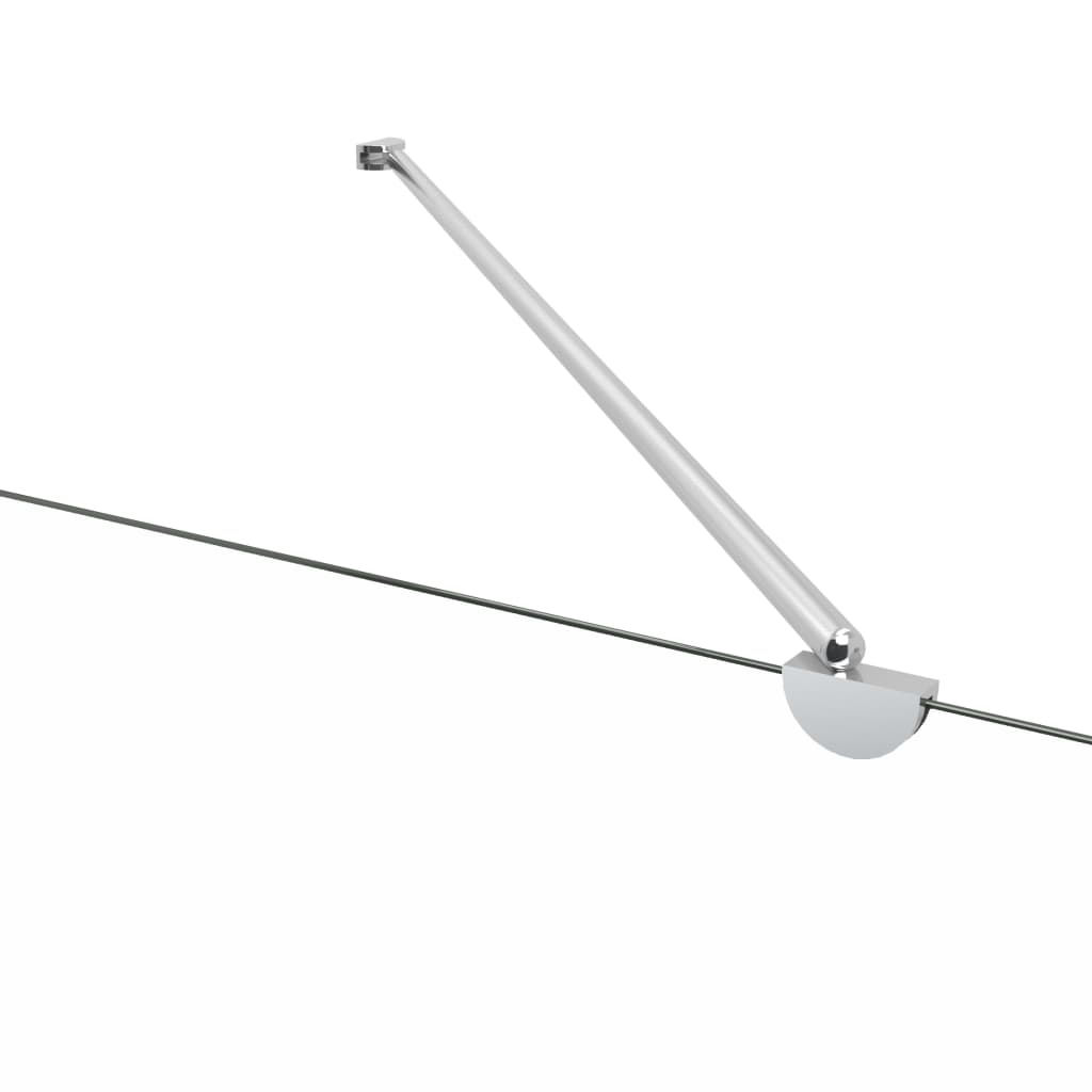 vidaXL Enclos de bain 120x68x130 cm verre trempé rayures