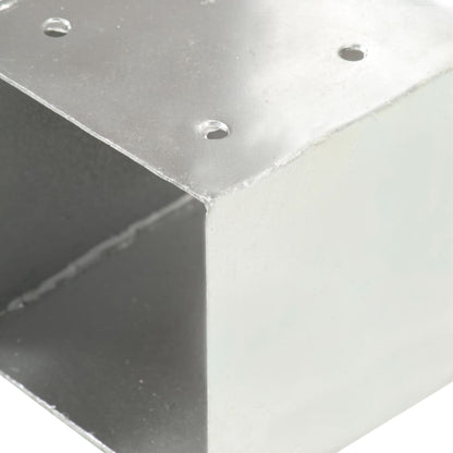 vidaXL Connecteurs de poteau 4 pcs Forme en T Métal galvanisé 71x71 mm