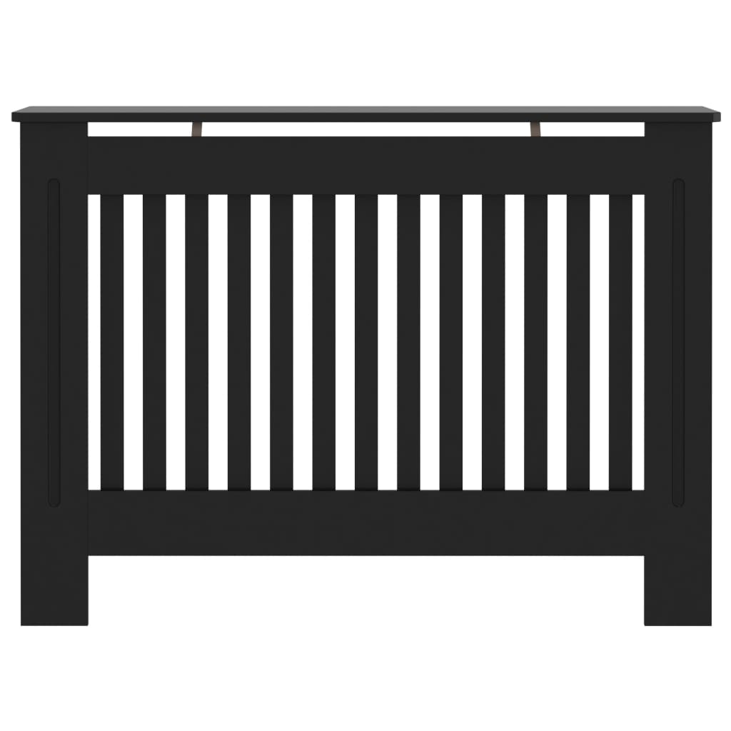 vidaXL Cache-radiateur noir 112x19x81,5 cm MDF