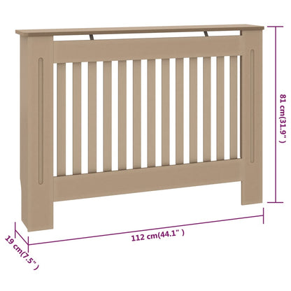 vidaXL Cache-radiateur 112x19x81,5 cm MDF