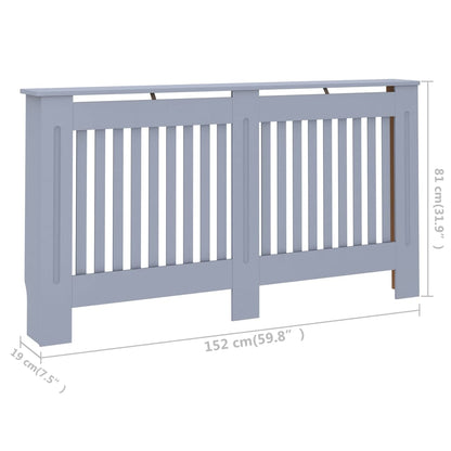 vidaXL Cache-radiateur anthracite 152x19x81,5 cm MDF