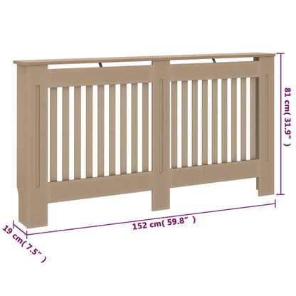 vidaXL Cache-radiateur 152x19x81,5 cm MDF