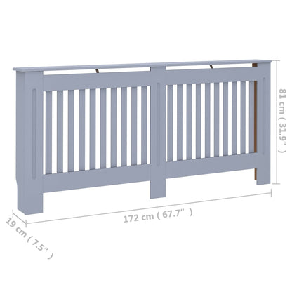 vidaXL Cache-radiateur anthracite 172x19x81,5 cm MDF