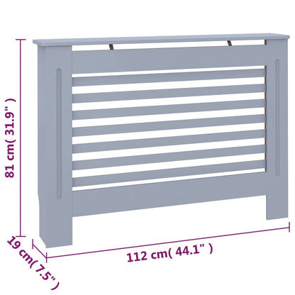 vidaXL Cache-radiateur anthracite 112x19x81,5 cm MDF