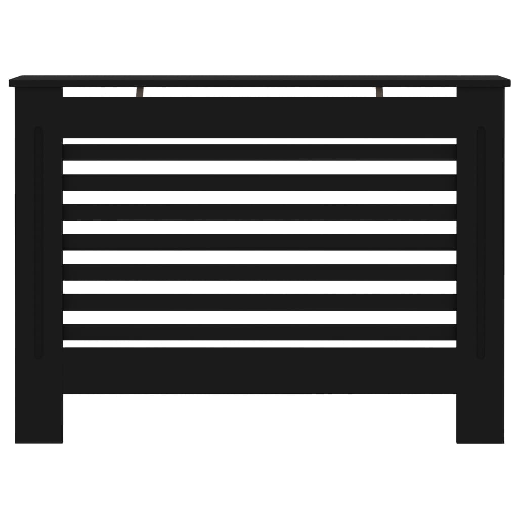 vidaXL Cache-radiateur noir 112x19x81,5 cm MDF