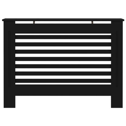 vidaXL Cache-radiateur noir 112x19x81,5 cm MDF