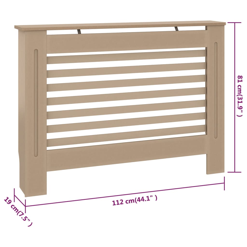 vidaXL Cache-radiateur 112x19x81,5 cm MDF