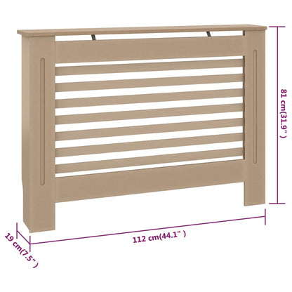 vidaXL Cache-radiateur 112x19x81,5 cm MDF
