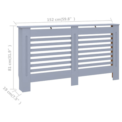 vidaXL Cache-radiateur anthracite 152x19x81,5 cm MDF