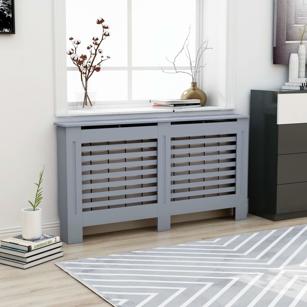 vidaXL Cache-radiateur anthracite 152x19x81,5 cm MDF