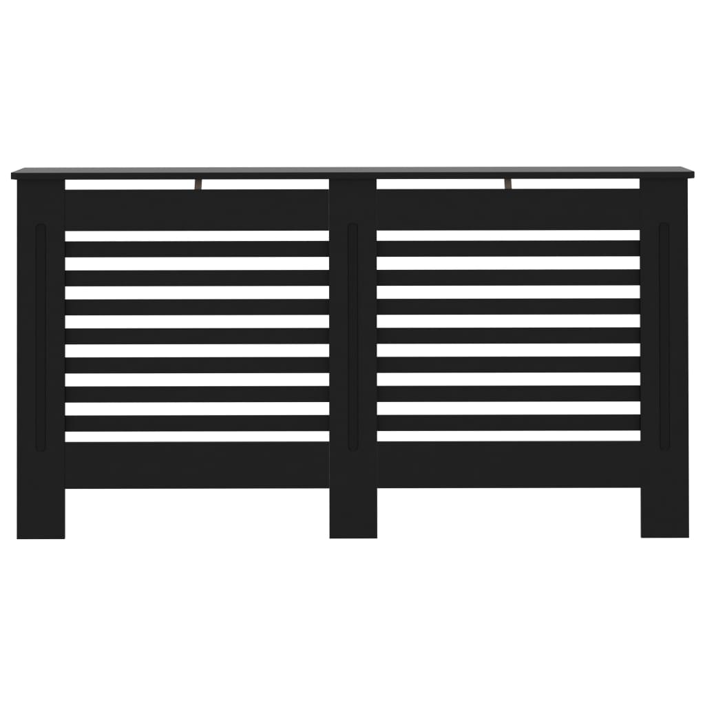 vidaXL Cache-radiateur noir 152x19x81,5 cm MDF