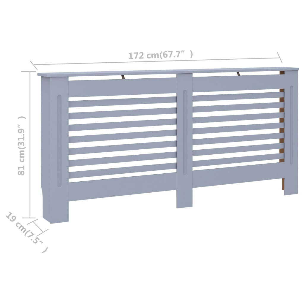vidaXL Cache-radiateur anthracite 172x19x81,5 cm MDF
