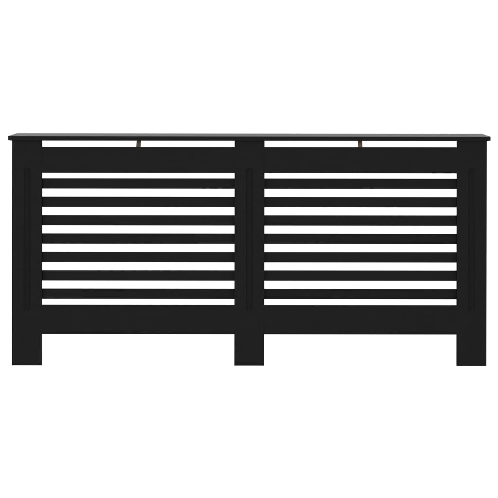 vidaXL Cache-radiateur noir 172x19x81,5 cm MDF