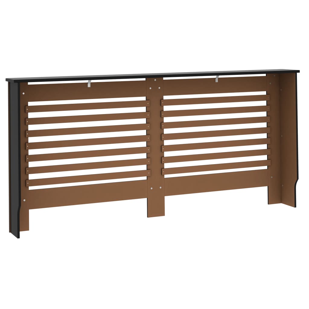 vidaXL Cache-radiateur noir 172x19x81,5 cm MDF