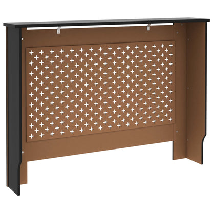 vidaXL Cache-radiateur noir 112x19x81,5 cm MDF