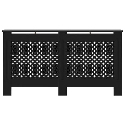 vidaXL Cache-radiateur noir 152x19x81,5 cm MDF