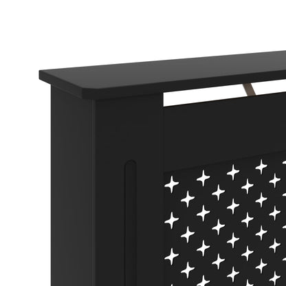 vidaXL Cache-radiateur noir 152x19x81,5 cm MDF