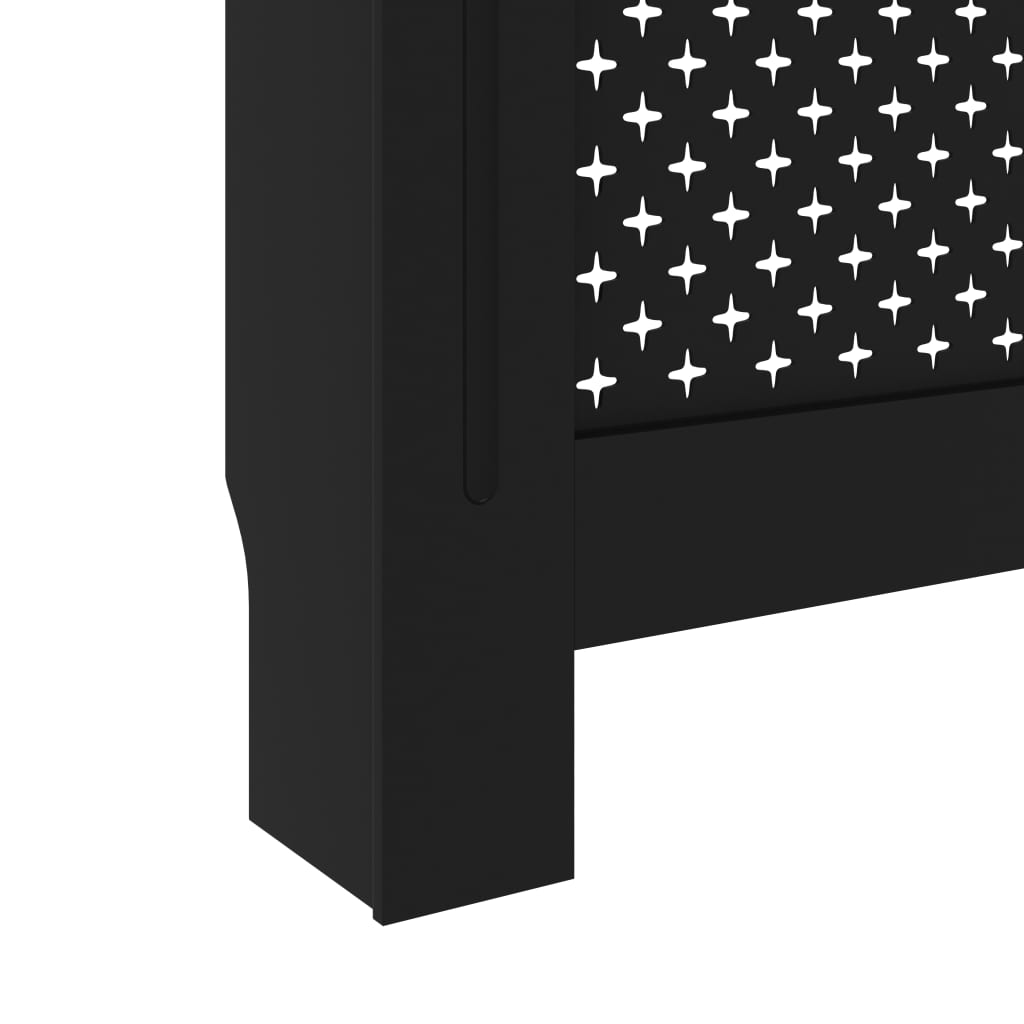 vidaXL Cache-radiateur noir 152x19x81,5 cm MDF