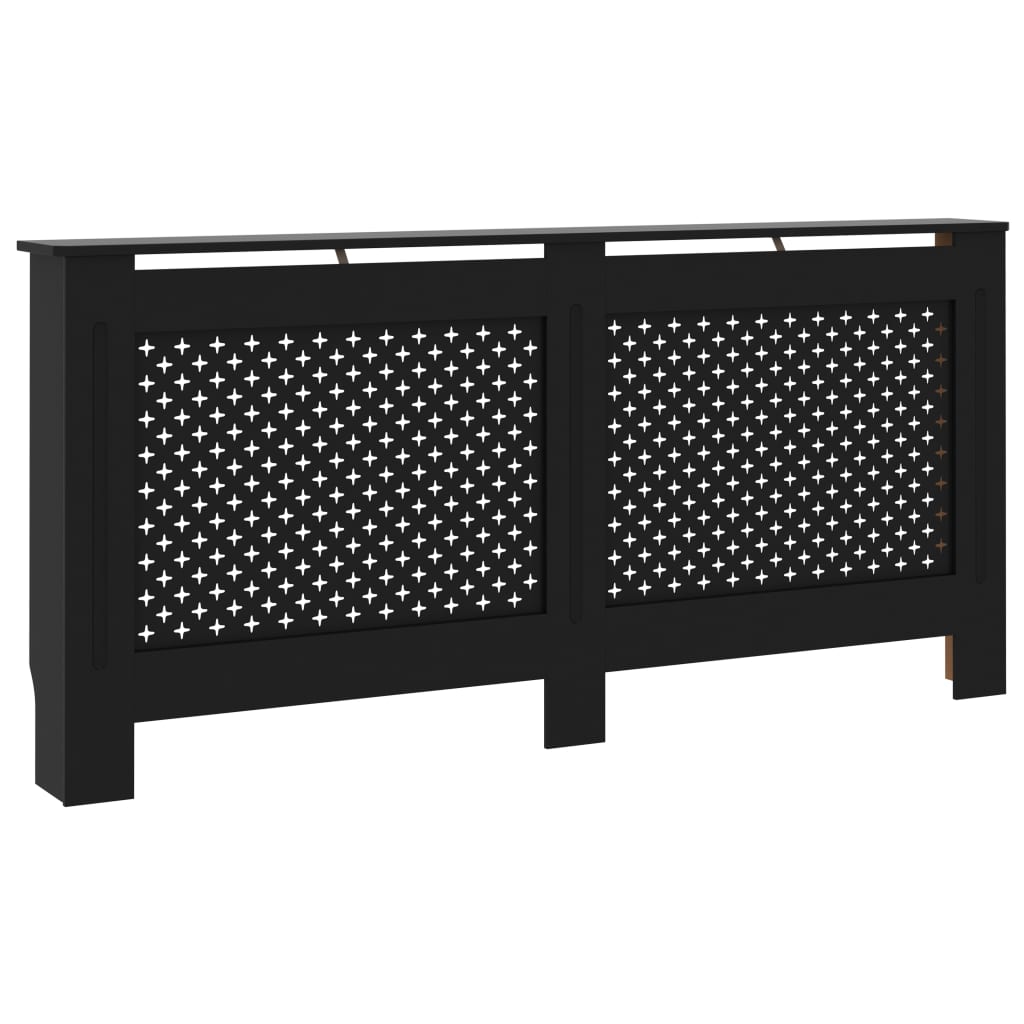 vidaXL Cache-radiateur noir 172x19x81,5 cm MDF
