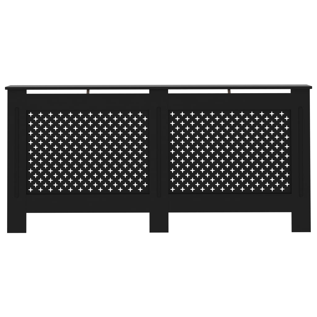 vidaXL Cache-radiateur noir 172x19x81,5 cm MDF
