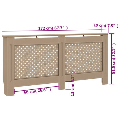 vidaXL Cache-radiateur 172x19x81,5 cm MDF