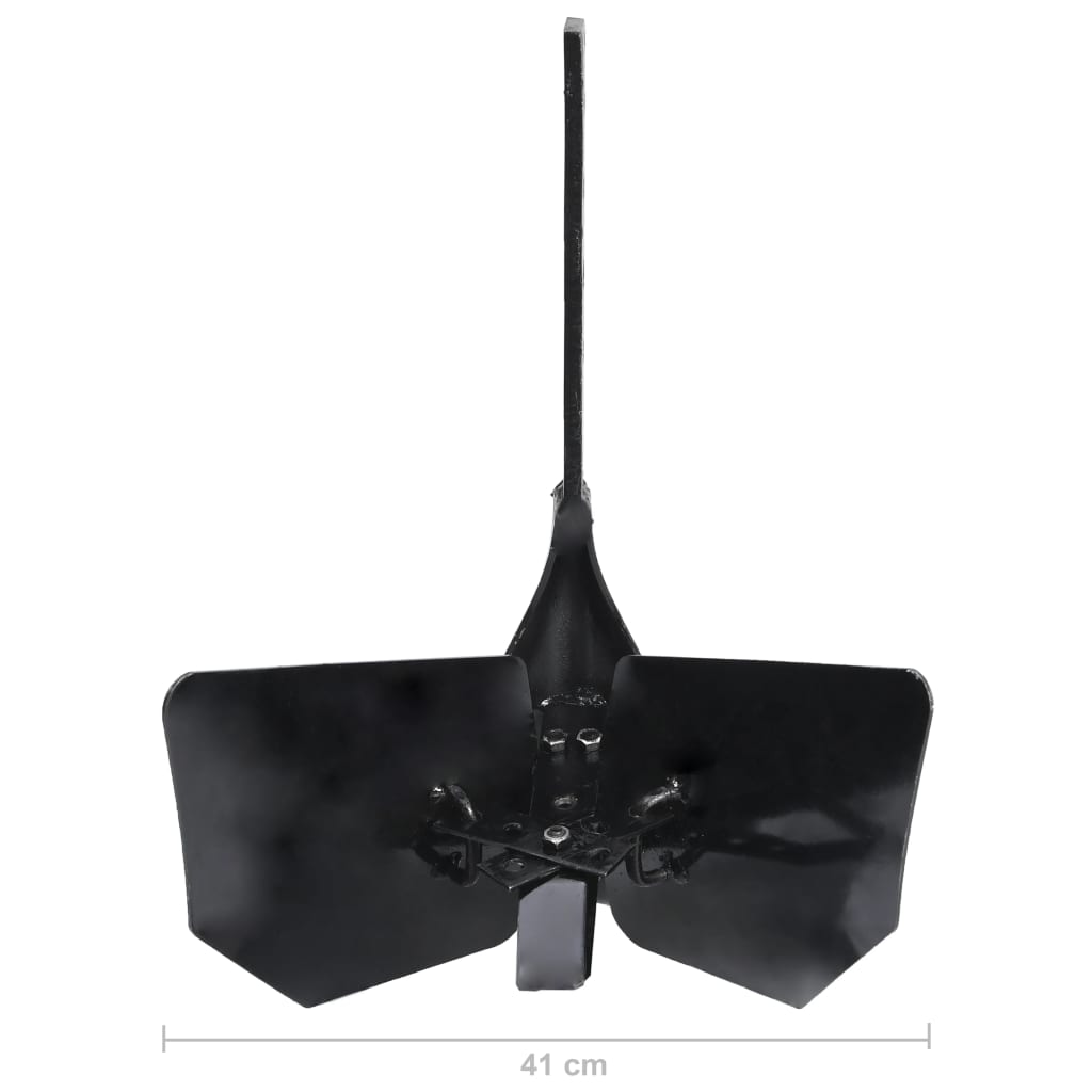 vidaXL Accessoire de charrue à timon Noir Métal